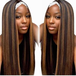 Mix Brown and Blonde Highlighted Wig